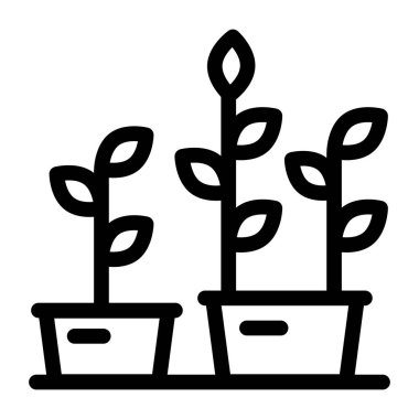 Bitki. Web simgesi basit illüstrasyon