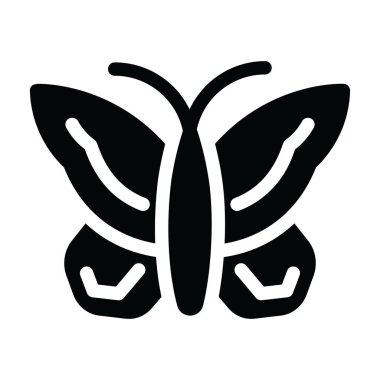 Kelebek simgesi vektör illüstrasyonu
