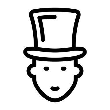 Şapkalı bir adamın vektör çizimi