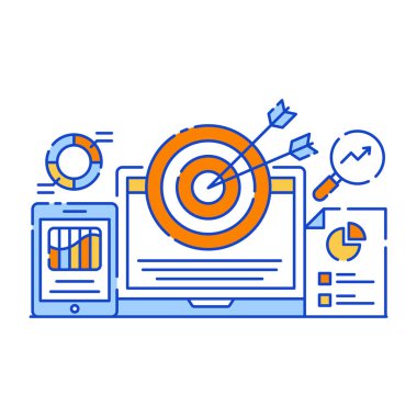 seo modern simgesinin vektör illüstrasyonu