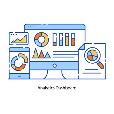 optimizasyon düz tasarım şablonu, vektör illüstrasyonu