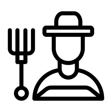 Çiftçi. Web simgesi basit tasarım