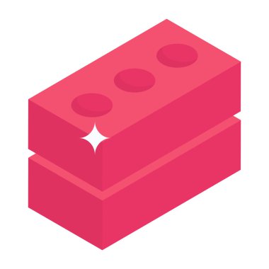 Kırmızı kurdeleli bir hediye kutusunun izometrik çizimi