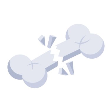 Şirin bir karikatür kemiğinin vektör çizimi