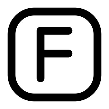 F harfi web simgesi basit illüstrasyon