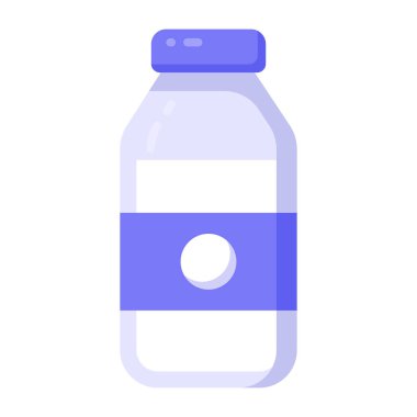 süt şişesi ikonu vektör illüstrasyonu