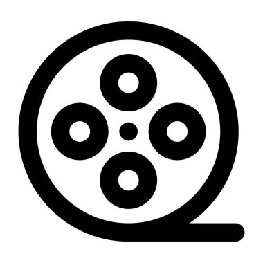 film makarası ikon vektör illüstrasyonu