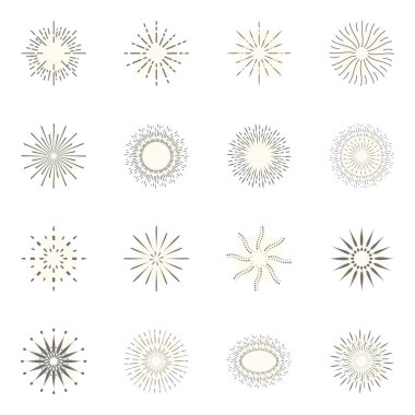 Havai fişek seti. modern tasarım ögeleri.