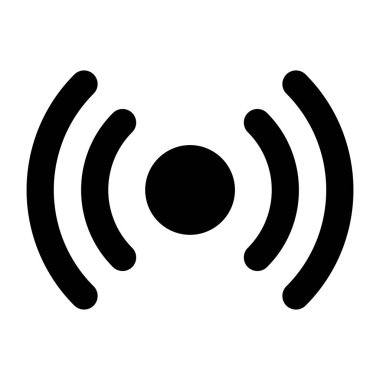 Wi-Fi sinyal ikonu vektörü, ağ ve mobil uygulama tasarımınız için beyaz arkaplanda izole edilmiş, kablosuz logo konsepti