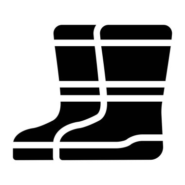 Lastik bot ikonu. Web için ayakkabı vektör simgelerinin basit çizimi