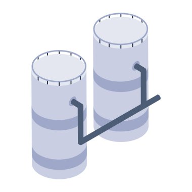 Petrol varili ikonu. Basit resimleme 