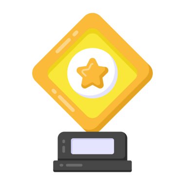 Sarı yıldız ikonu. vektör illüstrasyonu