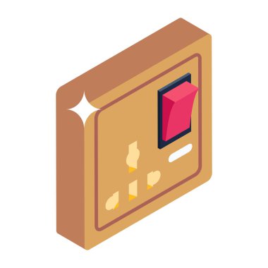 İzometrik akıllı telefon simgesi. Web için cep telefonu vektör simgelerinin düz çizimi