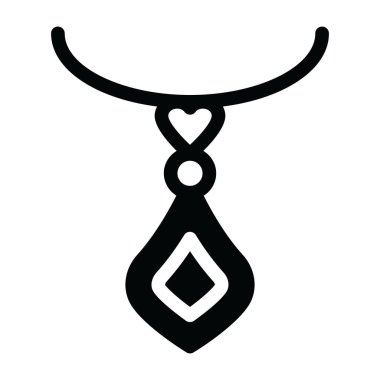 Kolye. Web simgesi basit illüstrasyon 