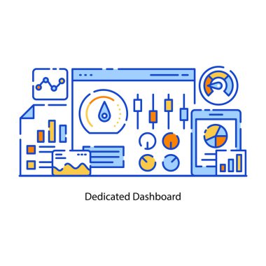 İş ve finans simgesinin vektör illüstrasyonu