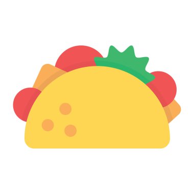 taco. Web simgesi basit illüstrasyon