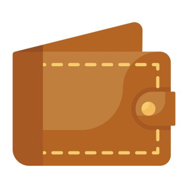 Cüzdan ikonu. Web için para vektör simgelerinin basit illüstrasyonu