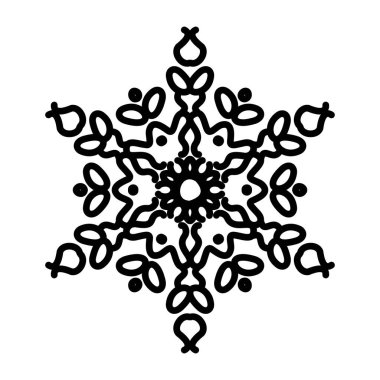 Kar tanesinin soyut vektör çizimi