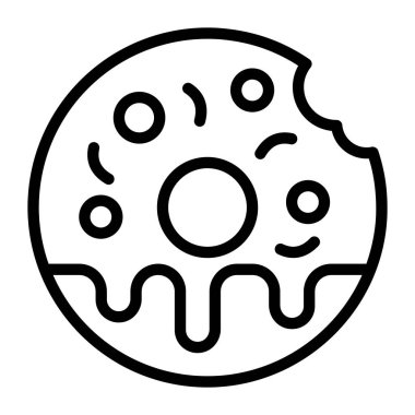 donut. Web simgesi basit illüstrasyon