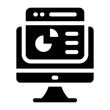 Bilgisayar. Web simgesi basit illüstrasyon