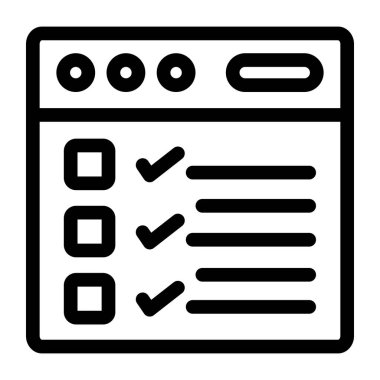 Liste. Web simgesi basit tasarım