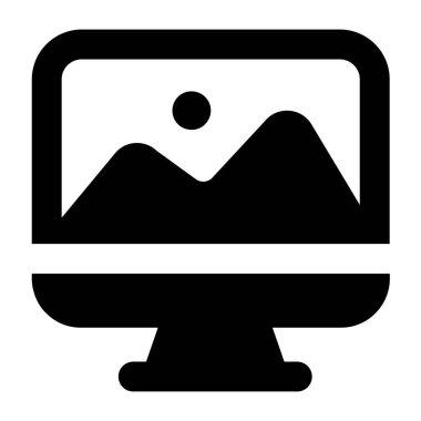 Bilgisayar. Web simgesi basit illüstrasyon