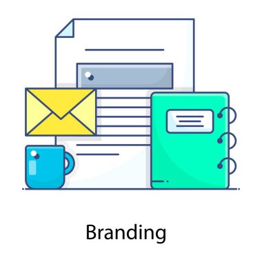 E-posta. Web simgesi basit illüstrasyon