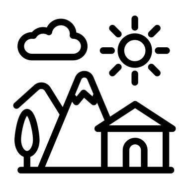 Çiftlik. Web simgesi basit tasarım