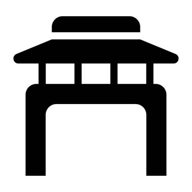 Tapınak. Web simgesi basit illüstrasyon