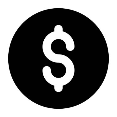 Dolar. Web simgesi basit tasarım