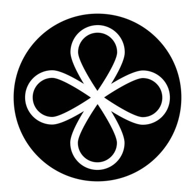 Çiçek ikonu. Çiçek sembolü vektörünün basit bir gösterimi.