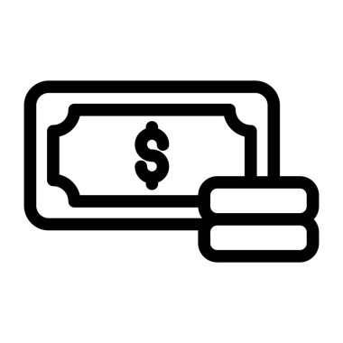 Bir dolarlık banknot. Web simgesi