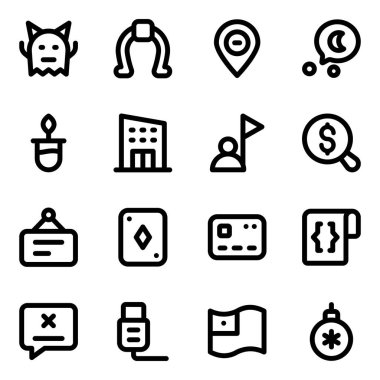 Basit satır biçimi ağ simgeleri