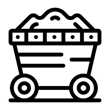 El arabası. Web simgesi basit illüstrasyon