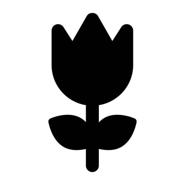 Çiçek. Web simgesi basit illüstrasyon