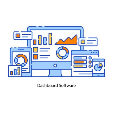 düz tasarım konsepti, seo modern web simgesinin vektör çizimi