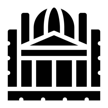 Cami binası. Web simgesi basit illüstrasyon