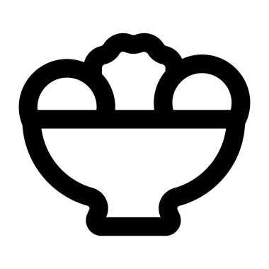 dondurma basit çizgi vektör simgesi.