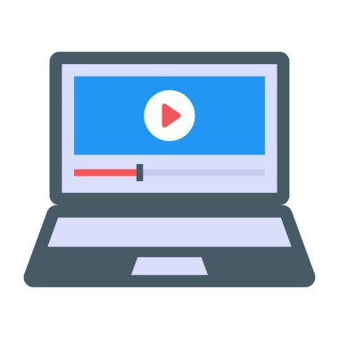 bilgisayar monitörü ve klavyesi olan dizüstü bilgisayar, vektör illüstrasyonu