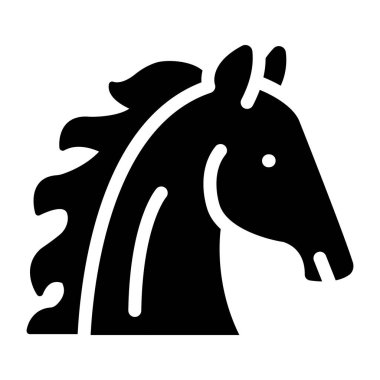 At ikonu. Web için hayvan vektör simgelerinin basit çizimi