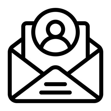 Mektup. Web simgesi basit illüstrasyon