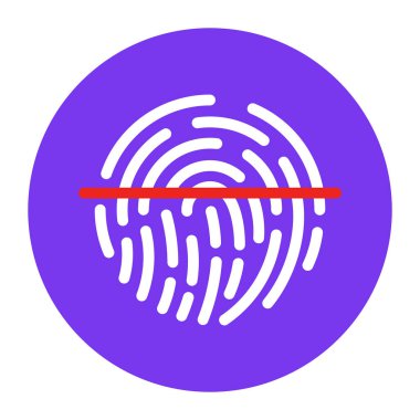 parmak izi vektör simgesi modern illüstrasyon