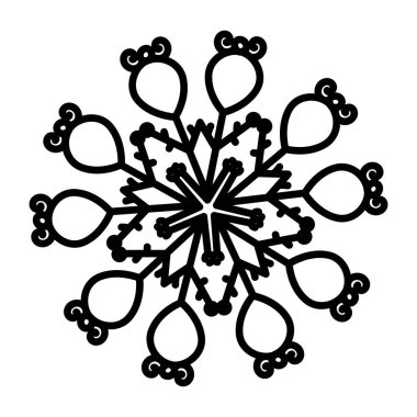 Kar tanesinin soyut vektör çizimi