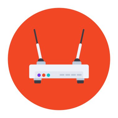 Modern router simgesinin vektör illüstrasyonu