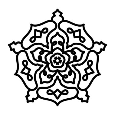 Mandala deseni. vektör illüstrasyonu