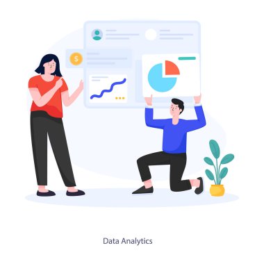 Ofiste çalışan iş adamları. vektör illüstrasyonu