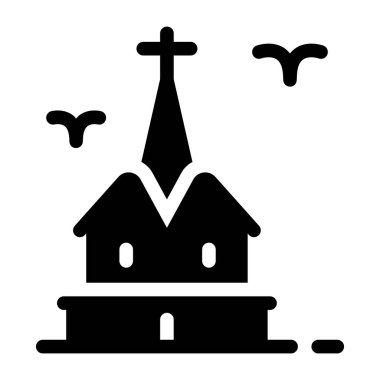 Şato. Web simgesi basit tasarım