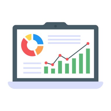 Analizler. Web simgesi basit illüstrasyon