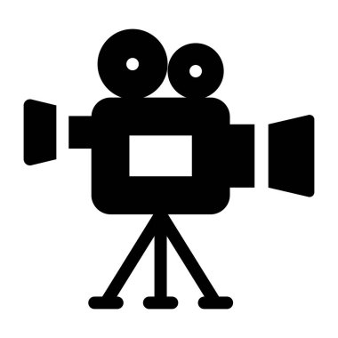 film kamera ikonu vektör illüstrasyon tasarımı