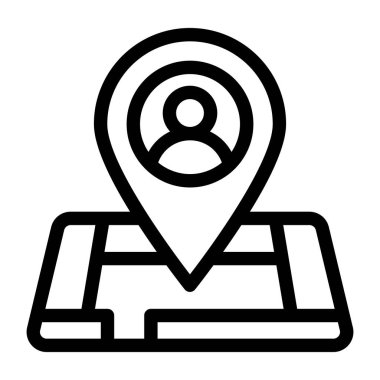 konum. Web simgesi basit illüstrasyon 